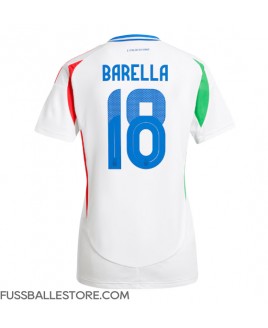 Günstige Italien Nicolo Barella #18 Auswärtstrikot Damen EM 2024 Kurzarm